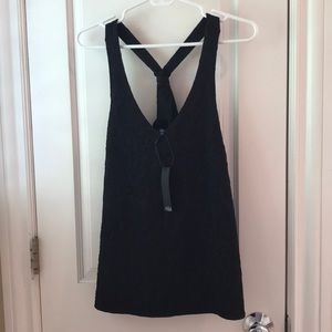 Tibi Black Knotted Tank Size 6